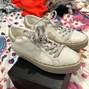 ShuShop White and Silver Women's Sneakers